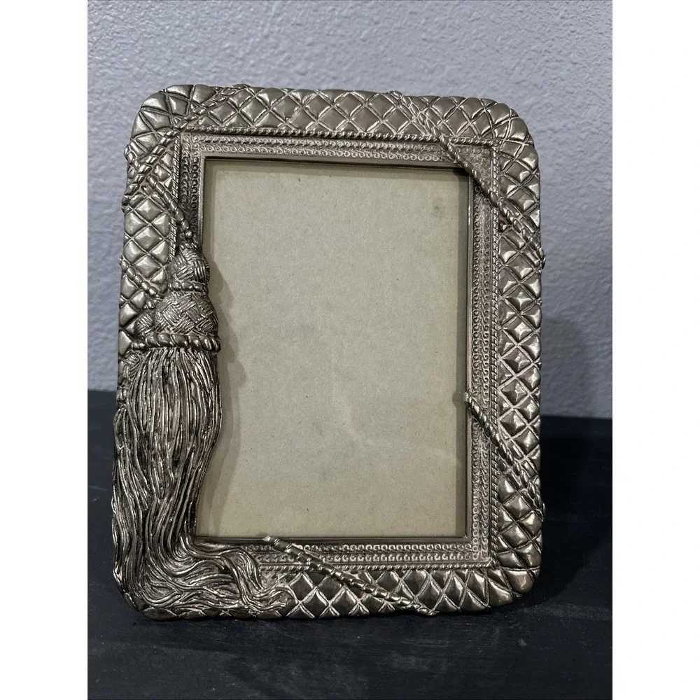 GSA Godinger 1992 Silver Tassel Picture Photo Frame 5x7‎ EUC